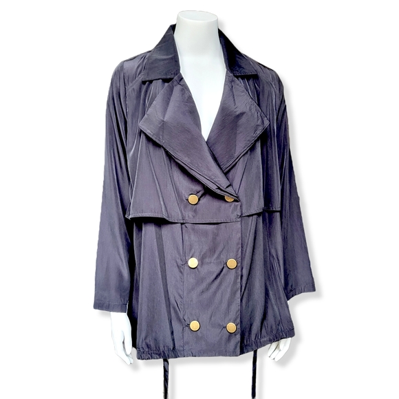 Casual Lightweight Oversized Drape Front Jacket Black size Small to M - Picture 2 of 10